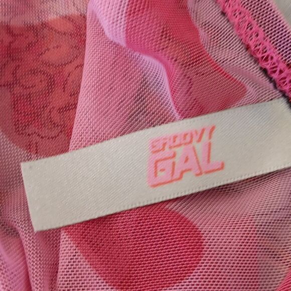 Groovy Gal Heart Sheer Top. Elevated Indie, Akubi, Whimsical - Picture 6 of 7